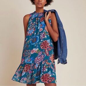 Anthropologie Natalie Flounced Tunic Dress